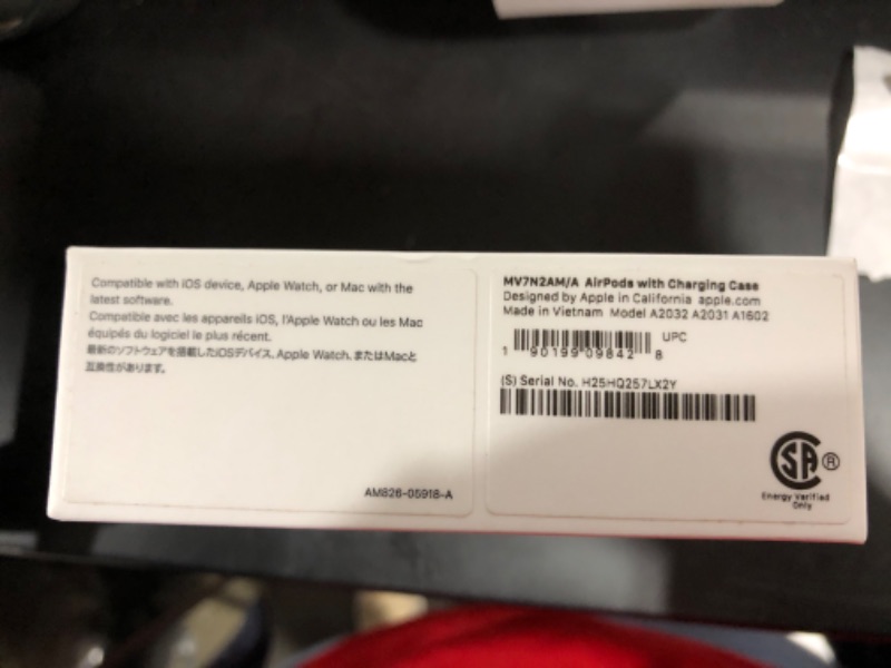 Photo 3 of Apple AirPods (2nd Generation) Wireless Earbuds with Lightning Charging Case Included. Over 24 Hours of Battery Life, Effortless Setup. Bluetooth Headphones for iPhone
