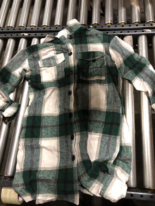 Photo 1 of long tail flannel top button down --- small