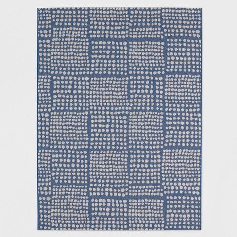 Photo 1 of 8' x 10' Dot Grid Outdoor Rug Blue - Project 62