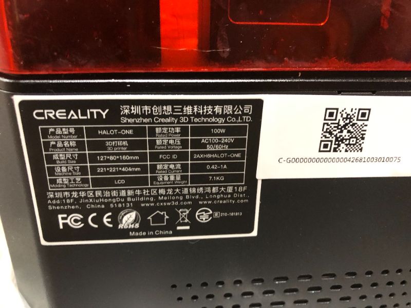 Photo 4 of Creality HALOT ONE Resin 3D Printer, Upgraded 64 Bit Silent Mainboard Photocuring LCD Resin 3D Printer, Powerful 2K 6" Monochrome Screen, 127x80x160mm Print Size, App WiFi Control OTA Support
