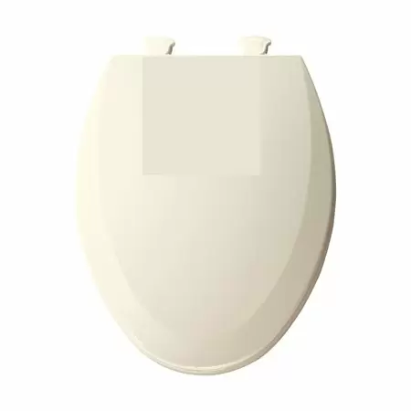 Photo 1 of Bemis 1500EC 346 Toilet Seat with Easy Clean & Change Hinges, Elongated, Durable Enameled Wood, Biscuit/Linen
