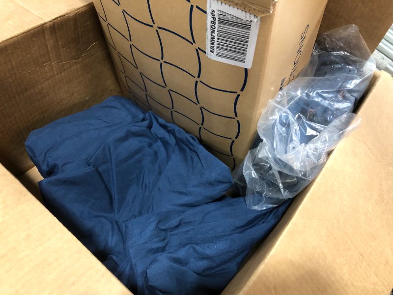 Photo 1 of Bedsure Blue Comforter Set King - 8 Pieces Pintuck Navy King Size Bed in A Bag, Pinch Pleat Navy King Bedding Sets with Comforters, Sheets, Pillowcases & Shams, Kids Bedding Set
