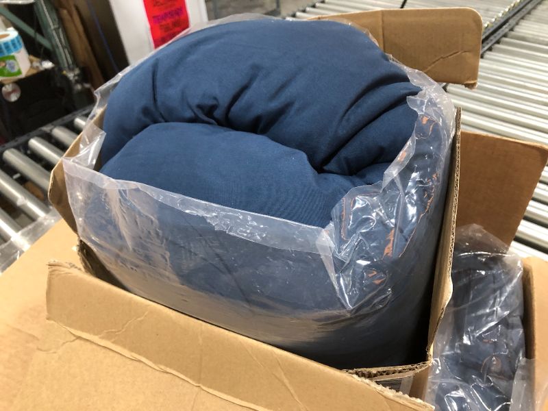 Photo 1 of Bedsure Blue Comforter Set King - 8 Pieces Pintuck Navy King Size Bed in A Bag, Pinch Pleat Navy King Bedding Sets with Comforters, Sheets, Pillowcases & Shams, Kids Bedding Set
