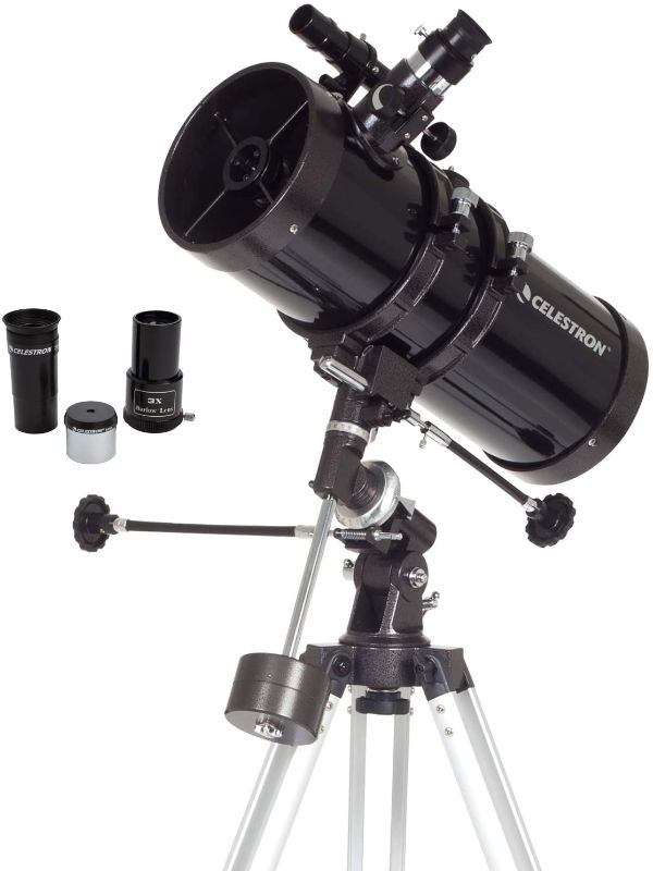 Photo 1 of Celestron - PowerSeeker 127EQ Telescope - Manual German Equatorial Telescope for Beginners - Compact and Portable - Bonus Astronomy Software Package - 127mm Aperture
