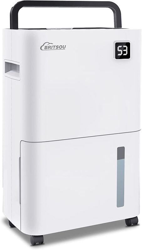 Photo 1 of Dehumidifier 3500 Sq. Ft BRITSOU 50 Pint Dehumidifiers for Home Basements, with Continuous Drain Hose for Medium to Large Room, Dry Clothes Mode, 24HR Timer, Intelligent Humidity Control
