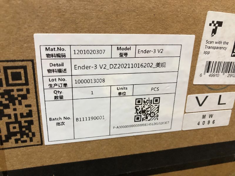 Photo 1 of Official Creality Ender 3 V2 3D Printer Upgraded Integrated Structure Design with Silent Motherboard MeanWell Power Supply and Carborundum Glass Platform 8.66x8.66x9.84 Inch Printing Size
