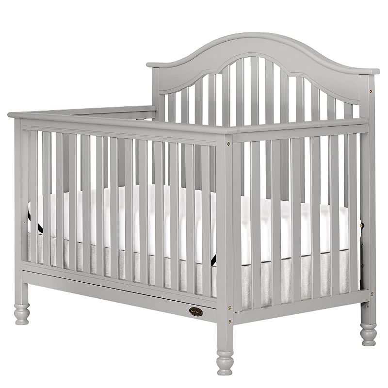 Photo 1 of Dream On Me Charlotte 5-in-1 Convertible Crib in Grey, Greenguard Gold Certified
