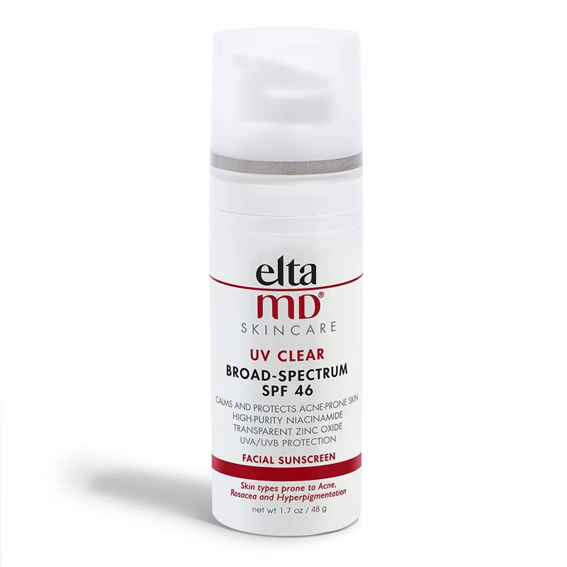 Photo 1 of EltaMD UV Clear Facial Sunscreen Broad-Spectrum SPF 46 for Sensitive or Acne-Prone Skin, Oil-free, Dermatologist-Recommended Mineral-Based Zinc Oxide Formula
