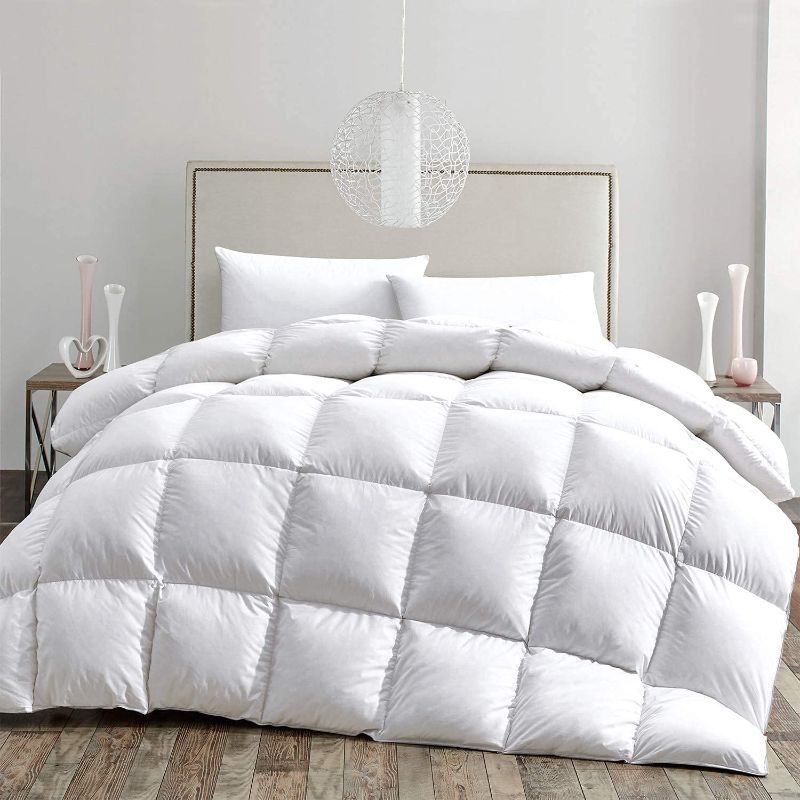 Photo 1 of 106 X 90 INCHES WHITE DOWN COMFORTER, KING SIZE