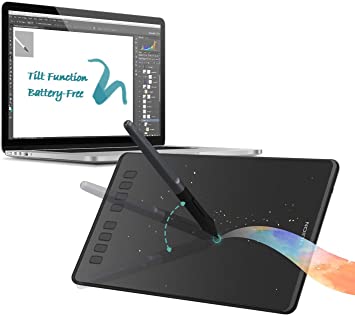 Photo 1 of  Inspiroy H950P Drawing Tablets Digital Drawing Pad Computer Graphic Tablet, Tilt Feature Battery-Free Pen 8192 Pressure Sensitivity and 8 User-Defined Shortcuts