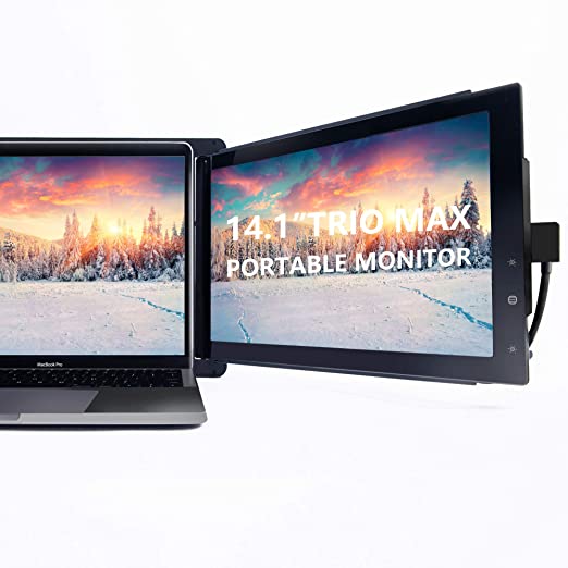 Photo 1 of Trio Max Portable Monitor for Laptop, Mobile Pixels 14.1" Full HD IPS Display, Dual or Triple Laptop Monitor Screen, USB A/Type-C Plug and Play Monitor for 13”-17” Laptops(1x 14.1 Monitor)
