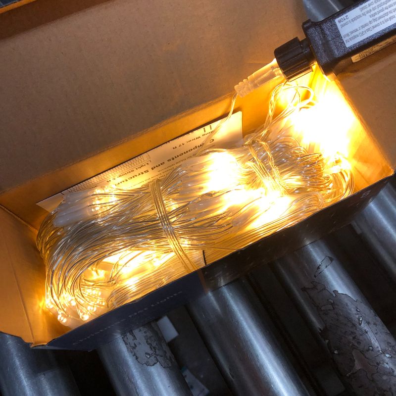Photo 1 of 12ft x 5ft Christmas Net Lights,360 LED 8 Modes Bush Mesh Lights Connectable, Timer, Waterproof for Christmas Trees, Bushes, Wedding, Garden, Outdoor Decorations(Clear Wire, Warm White)