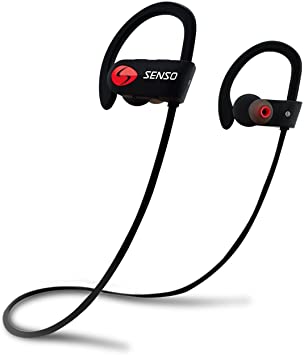 Photo 1 of SENSO Bluetooth Headphones, Best Wireless Sports Earbuds w/Mic IPX7 Waterproof HD Stereo Sweatproof Earphones for Gym Running Workout Noise Cancelling Earphones Earbuds Noise Cancelling Headsets