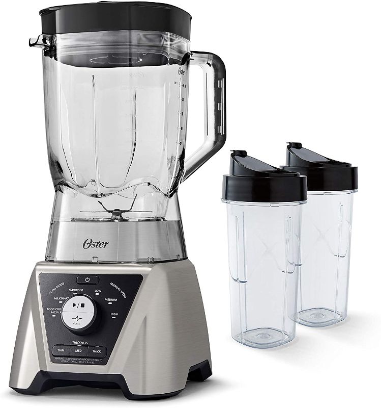 Photo 1 of Oster BLSTTS-CB2-000 Pro Blender with Texture Select Settings, 2 Blend-N-Go Cups and Tritan Jar, 64 Ounces, Brushed Nickel - PARTS ONLY