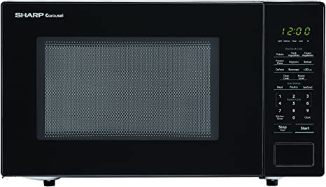 Photo 1 of SHARP Black Carousel 1.1 Cu. Ft. 1000W Countertop Microwave Oven (ISTA 6 Packaging), Cubic Foot, 1000 Watts
