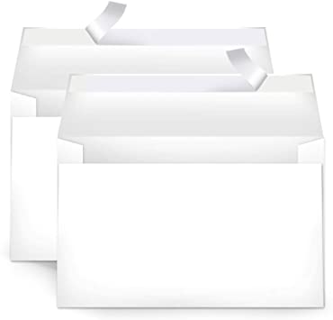 Photo 1 of A9 Blank Invitation Envelopes with Peel & Seal, 5-3/4 x 8-3/4 Inches, White, 100 Count