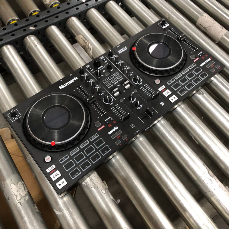 Photo 2 of Numark Mixtrack Platinum FX - DJ Controller For Serato DJ with 4 Deck Control, DJ Mixer, Built-in Audio Interface, Jog Wheel Displays and FX Paddles
