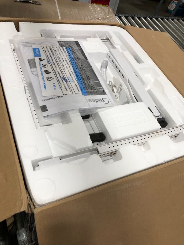 Photo 8 of Midea 8,000 BTU U-Shaped Smart Inverter Window Air Conditioner–Cools up to 350 Sq. Ft., Ultra Quiet with Open Window Flexibility, Works with Alexa/Google Assistant, 35% Energy Savings, Remote Control---SOLD FOR PARTS
