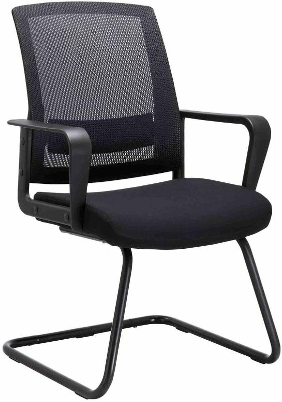 Photo 1 of CLATINA Office Guest Chair with Lumbar Support and Mid Back Mesh Space Air Grid
