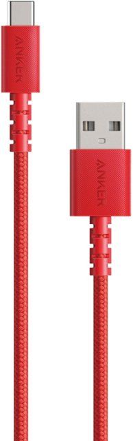 Photo 1 of Anker - PowerLine Select+ USB-C to USB-A Cable 6-ft - Red