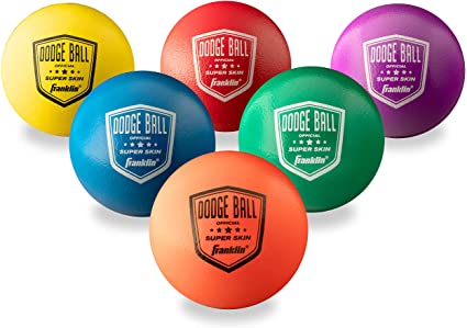 Photo 1 of 12 PACK Franklin Sports Dodgeball Ball Set – Superskin-Coated Foam Balls for Playground Games – Small Dodgeballs for Gymnasium Games – Easy-Grip Foam Balls – Won’t Shred or Tear for Hours of Fun
