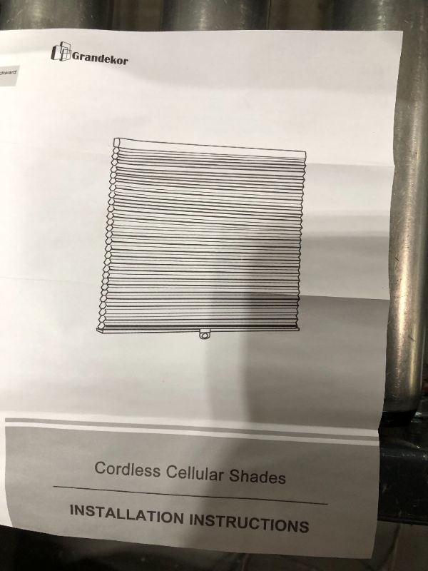 Photo 1 of 46 IN. W, CORDLESS CELLULAR SHADE, GRAY