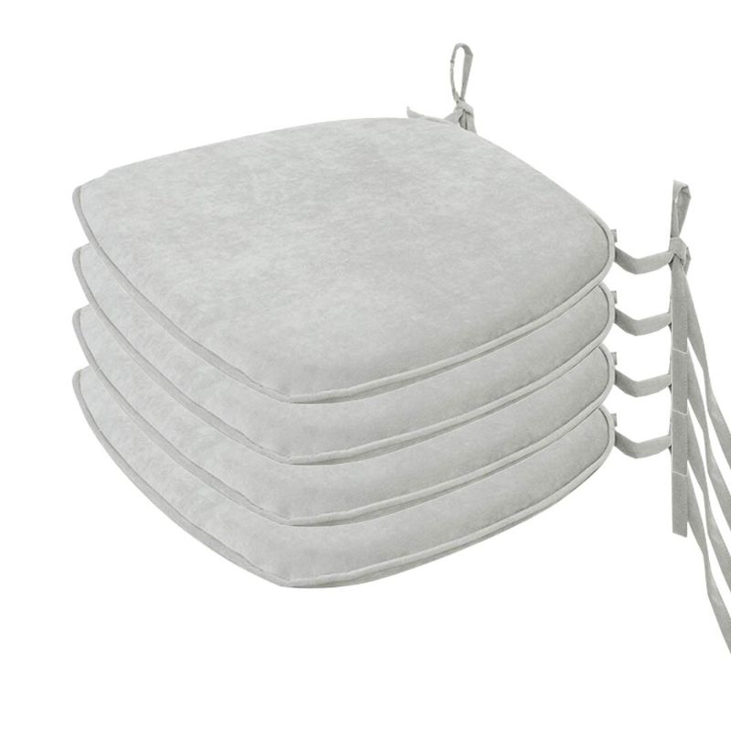 Photo 1 of 4 PACK SEAT CUSHIONS, GREY, 17 X 16 X 2 INCHES