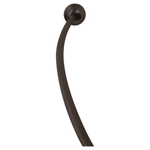 Photo 1 of 50" to 72" NeverRust Rustproof Adjustable Tension Curved Shower Rod - Zenna Home, BRONZE

