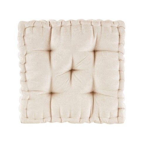 Photo 1 of 20 X 20 INCH Intelligent Design Azza Square Floor Cushion in Ivory