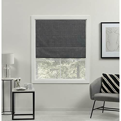 Photo 1 of Acadia Total Blackout Roman Shade 34x64 Grey
