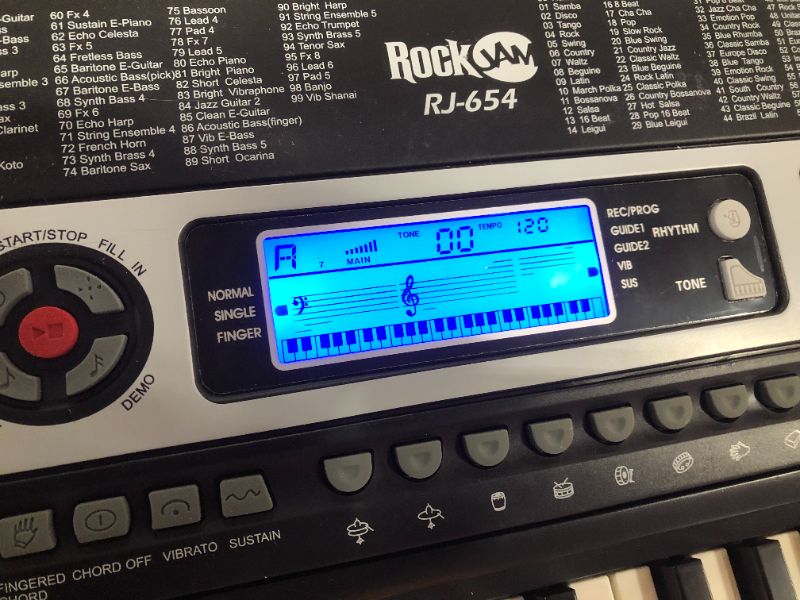 Photo 3 of RockJam 54-Key Portable Electronic Keyboard with Interactive LCD Screen & Includes Piano Maestro Teaching App with 30 Songs
