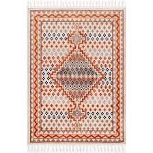 Photo 1 of 5' x 8' Rust Indoor Geometric Area Rug