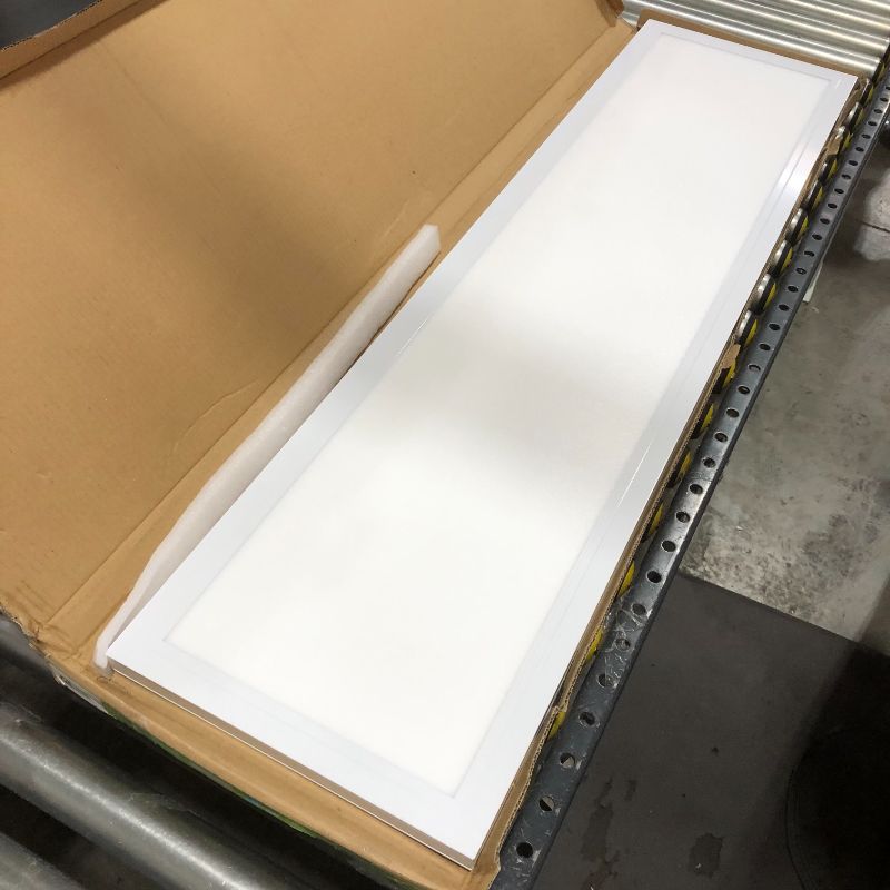 Photo 1 of 1 ft. x 4 ft. 50-Watt 4000 Lumens White Dimmable Integrated LED Edge-Lit Flat Panel Flush Mount Light Color Changing CCT