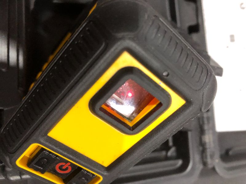 Photo 3 of 100 ft. Red Self-Leveling 3-Spot Laser Level with (2) AA Batteries & Case
