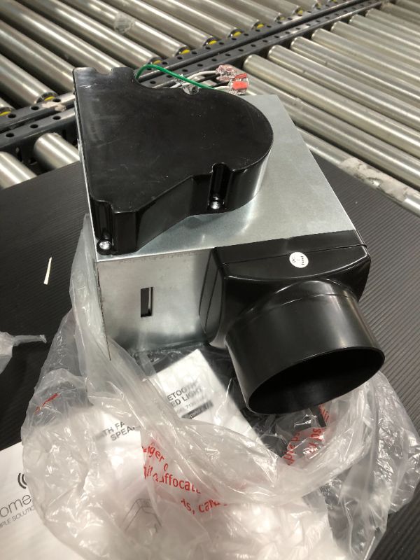 Photo 1 of 80 CFM Ceiling Mount Bathroom Exhaust Fan with Bluetooth Speaker and LED Light
