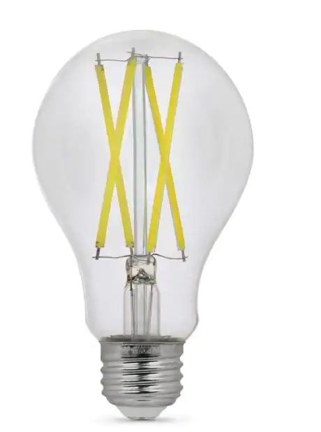 Photo 1 of 100-Watt Equivalent A21 Dimmable CEC 90 Plus CRI Indoor LED Light Bulb, Bright White 3000K (2-Pack)
