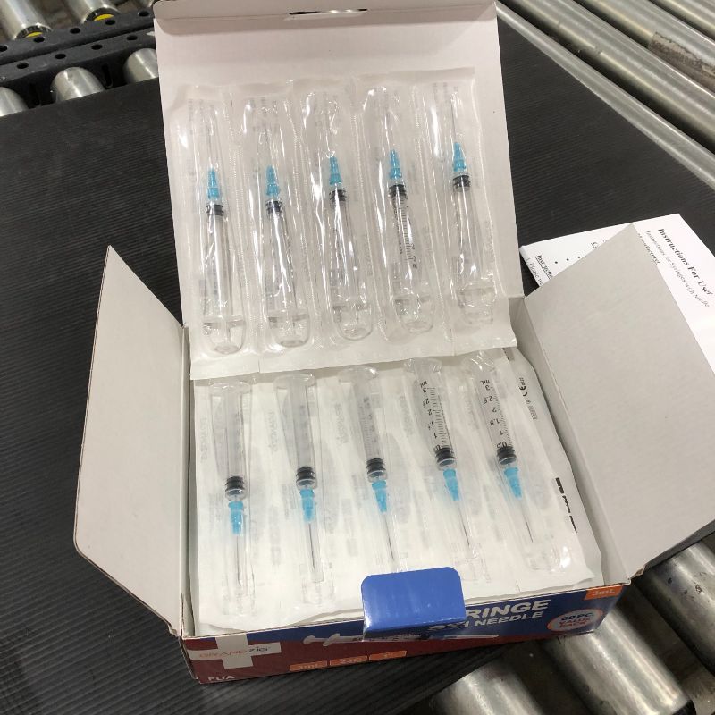 Photo 2 of 3ml Syringe with Needle - 23G, 1" Needle 50-Pack
