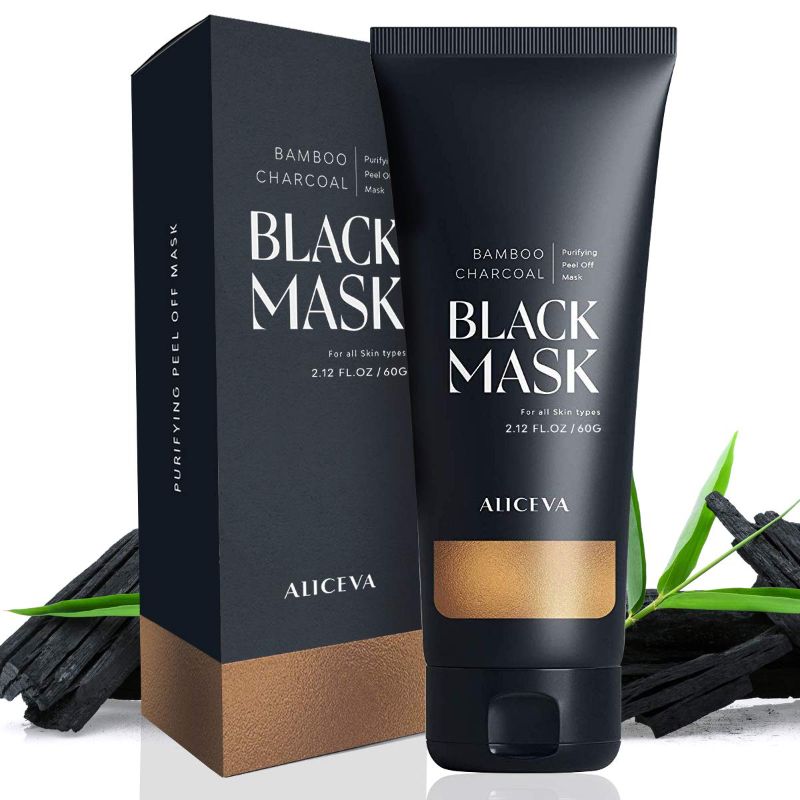Photo 1 of Aliceva Blackhead Remover Mask, Black Mask, Charcoal Peel Off Mask, Activated Charcoal Face Mask For All Skin Types - 50 Gram
