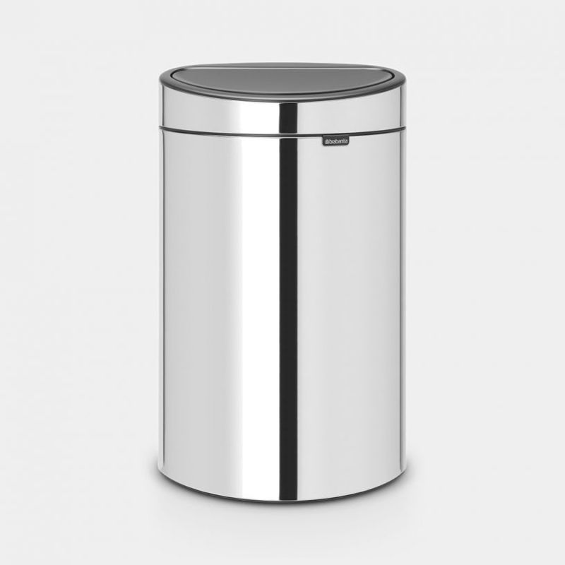 Photo 1 of Brabantia 40 L Kitchen Touch Bin New (Brilliant Steel) Removable Lid, Soft-Touch Open, Easy Clean Rubbish Waste Bin