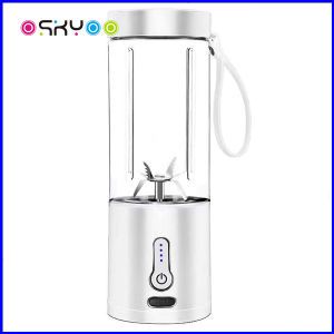 Photo 1 of 380ml USB Rechargeable Smoothie Portable Personal Blender, WHITE
