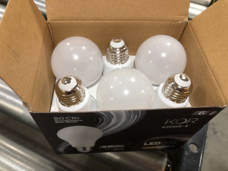 Photo 2 of 6 PACK LED A19 Bulb 9W 60W Equivalent Non Dimmable 3000K Warm White E26