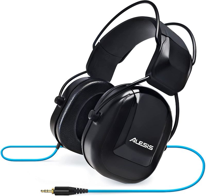 Photo 1 of Alesis DRP100 - Audio-Isolation Electronic Drums Headphones for Monitoring, Practice or Stage Use with 1/4" Adapter