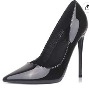 Photo 1 of GENSHUO Women Fashion Pointed Toe High Heel Pumps Sexy Slip On Stiletto Party Shoes, BLACK, SIZE 7
