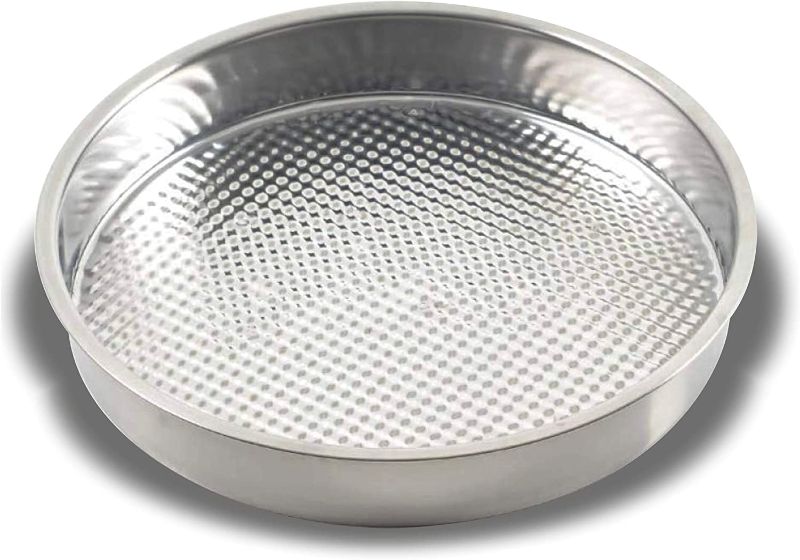 Photo 1 of Destalya Large Round Serving Tray Platter Deep Bowl 15.35 x 2.75 inches Stainless Steel 430 Turkish Cig Kofte no A2 CT2130
