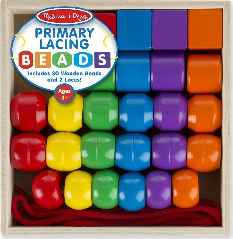 Photo 1 of Primary Lacing Beads Toy by Melissa and & Doug