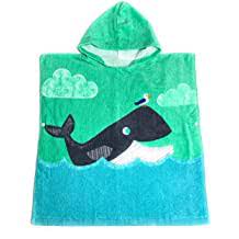 Photo 1 of Premium Toddler Hooded Beach Bath Towel | 100% Cotton Ultra Breathable and Soft for All Seasons | FREE Water Proof Bonus Bag | Baby Poncho Coverup | Ultra Absorbent