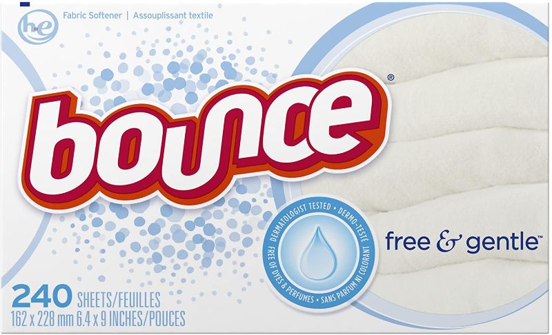 Photo 1 of 2 BOXES Bounce Fabric Softener Dryer Sheets Free & Gentle 240CT
