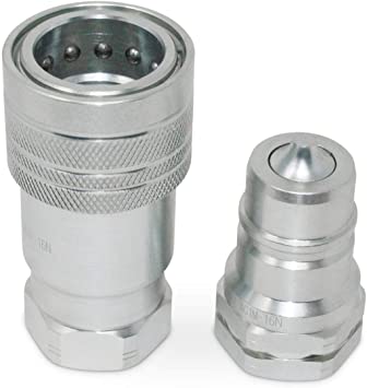 Photo 1 of 1” Agricultural Hydraulic Quick Connect Pioneer Style Coupler Set, ISO 5675, 1” NPT Thread
