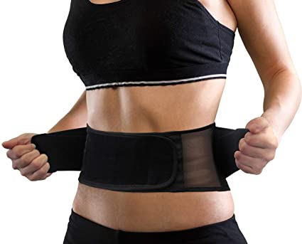 Photo 1 of AllyFlex Sports® Lightweight Back Brace for Men & Women Under Uniform, Dual Medical 3D Lumbar Pads for Lower Back Pain Relief, Breathable Mesh with Adjustable Stapes for Back Stress - XS/S
