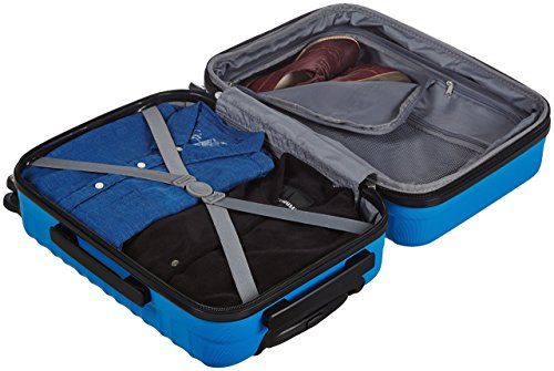 Photo 3 of Amazon Basics 21-Inch Hardside Spinner, Blue
